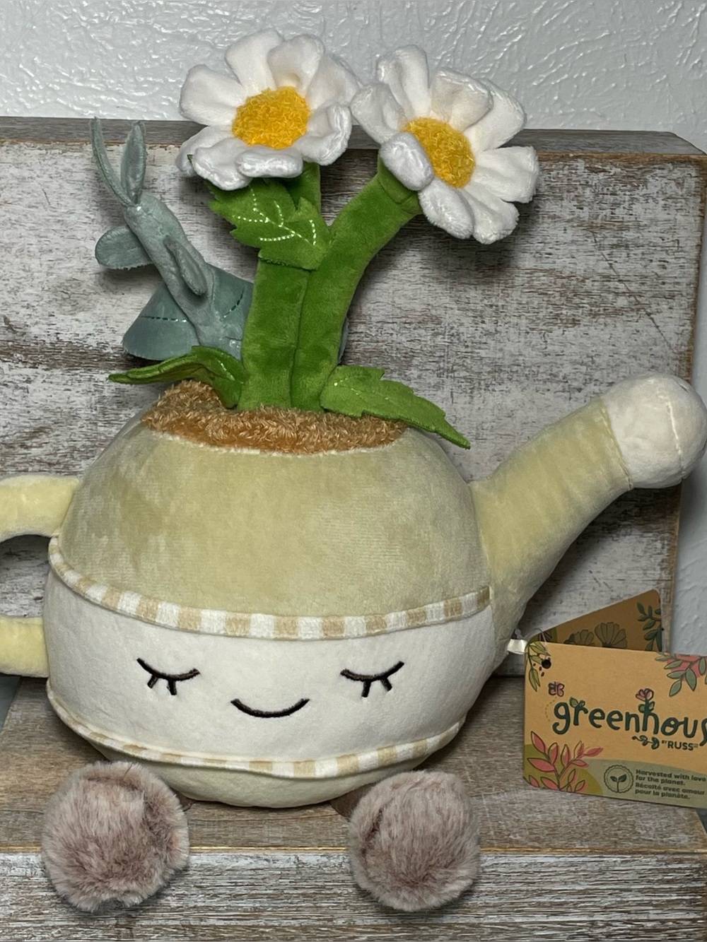 Greenhouse Plant Daisy Plush Soft Stuffed Potted Flowers Eileen 12" Brand New